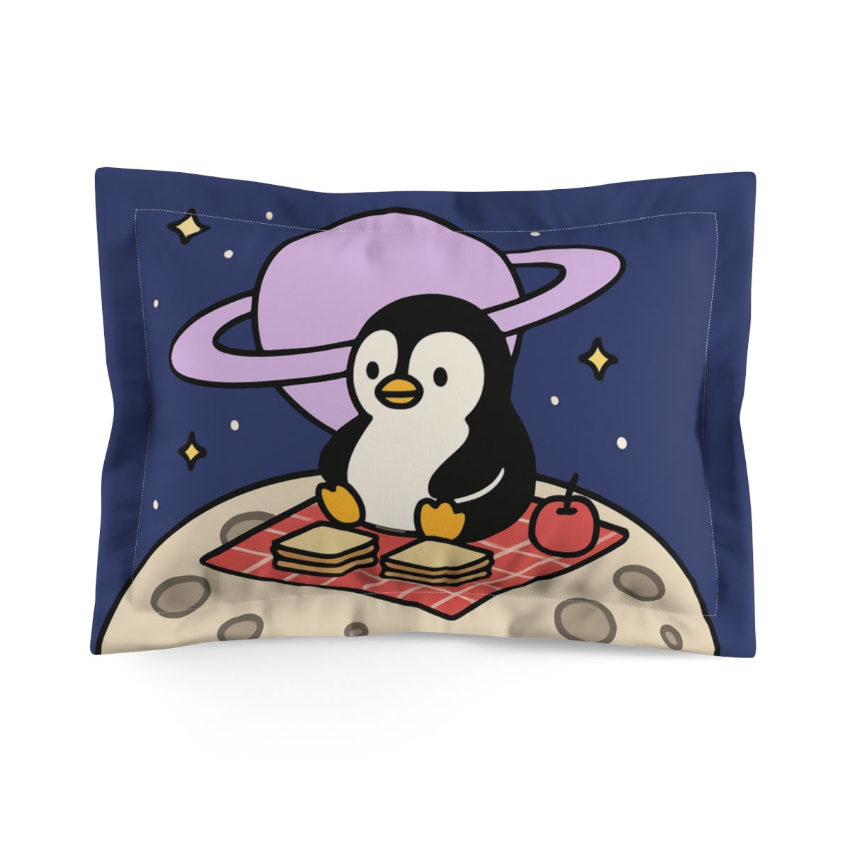 Ring Planet Picnic Penguin stylish throw pillows