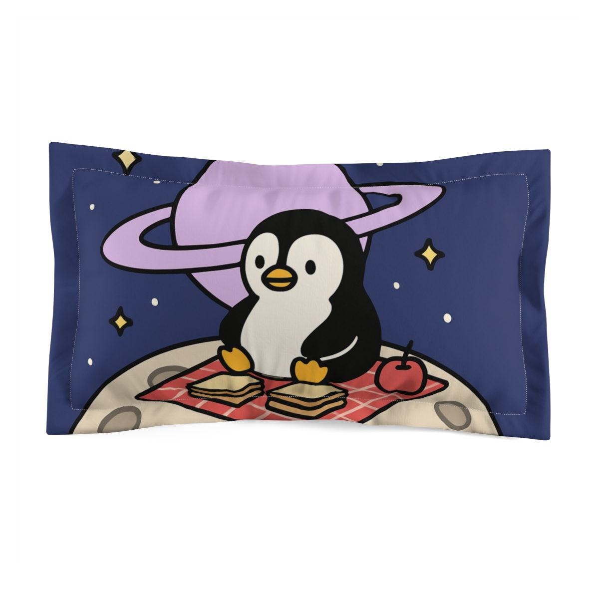 Ring Planet Picnic Penguin stylish throw pillows
