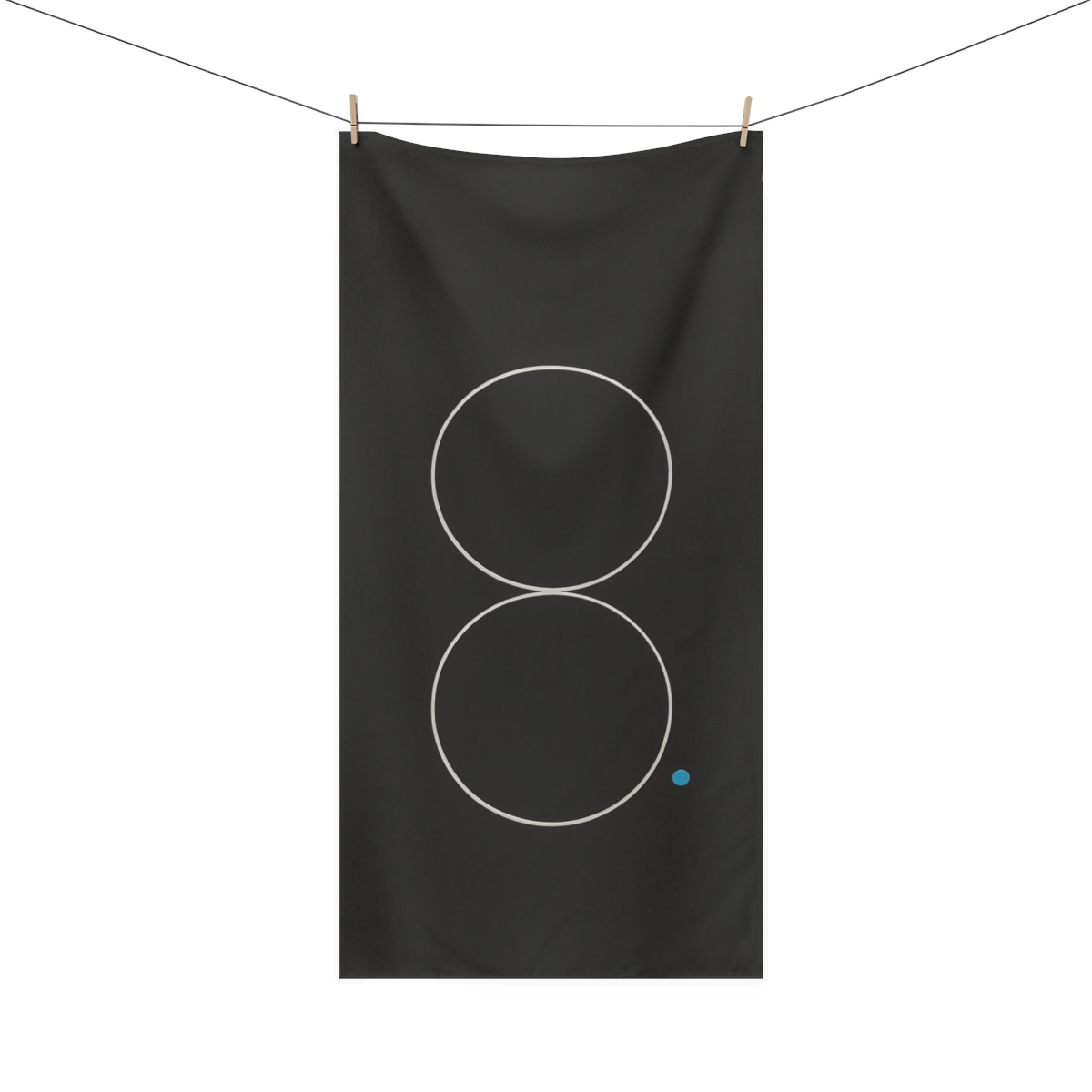 Ring Stack With Offset Comet Dot decorative home towelscustom towels
