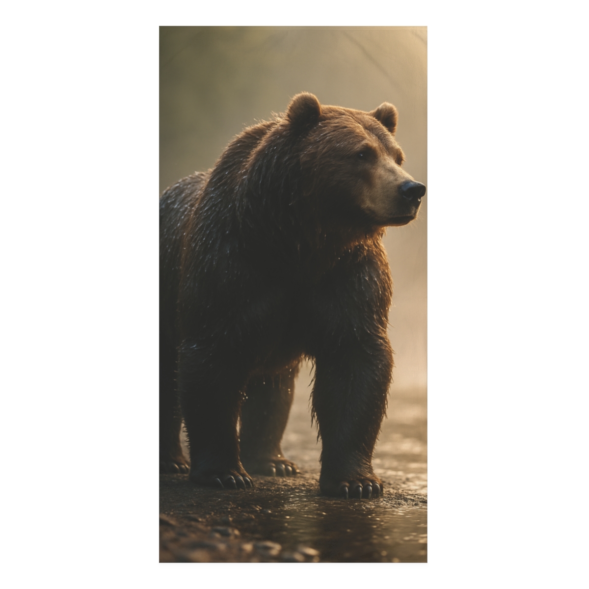 River King Grizzly Bear trendy hand towels