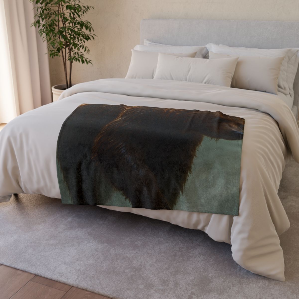 River King Grizzly Bear designer printed blankets