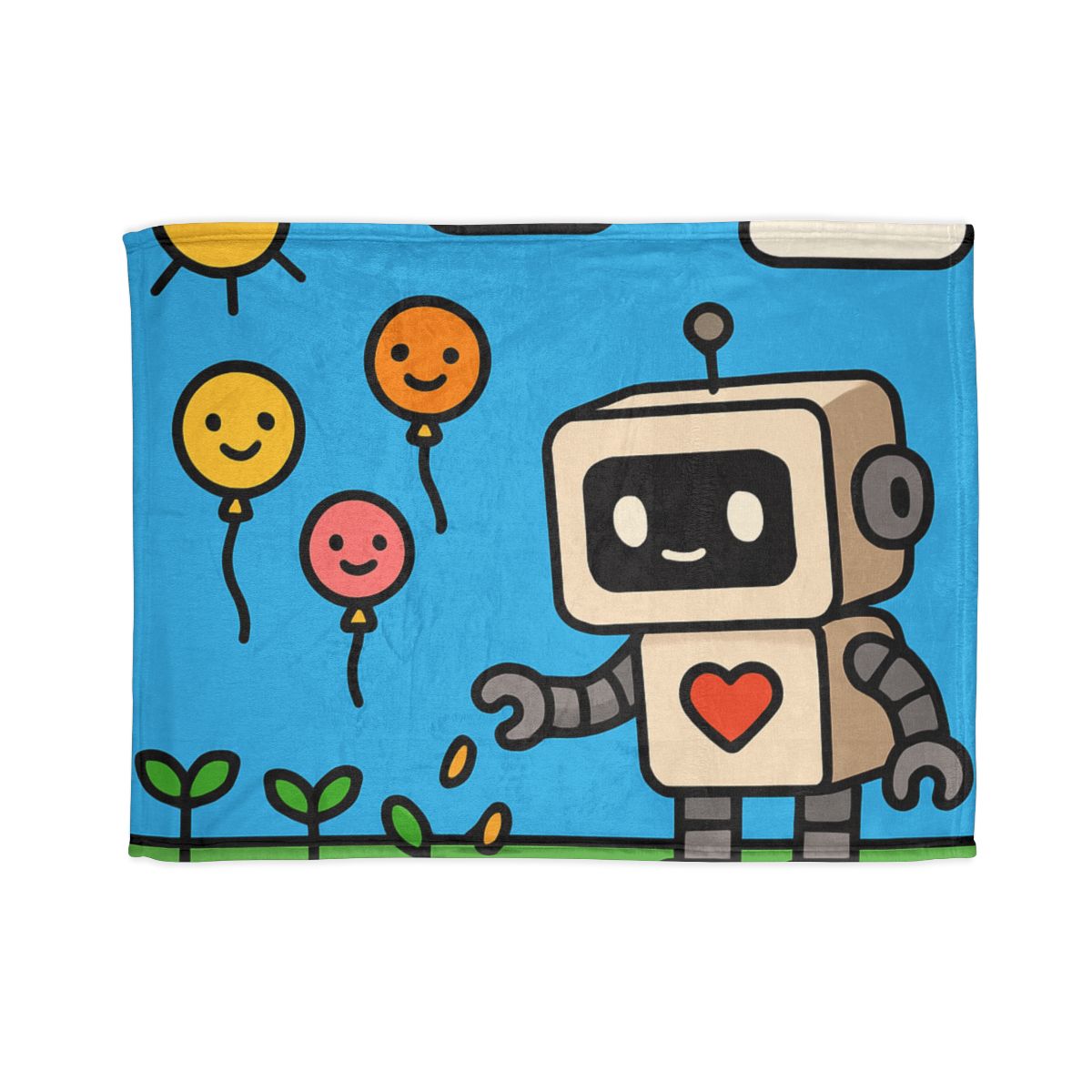 Robot Garden Of Flying Seeds trendy patterned blankets