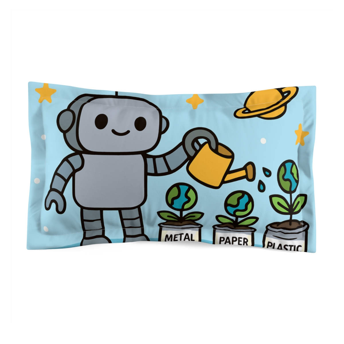 Robot Garden Of Recycled Planets comfortable bed pillows