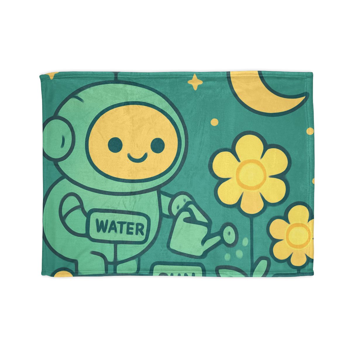 Robot Gardener And The Moonflower Patch warm winter blankets