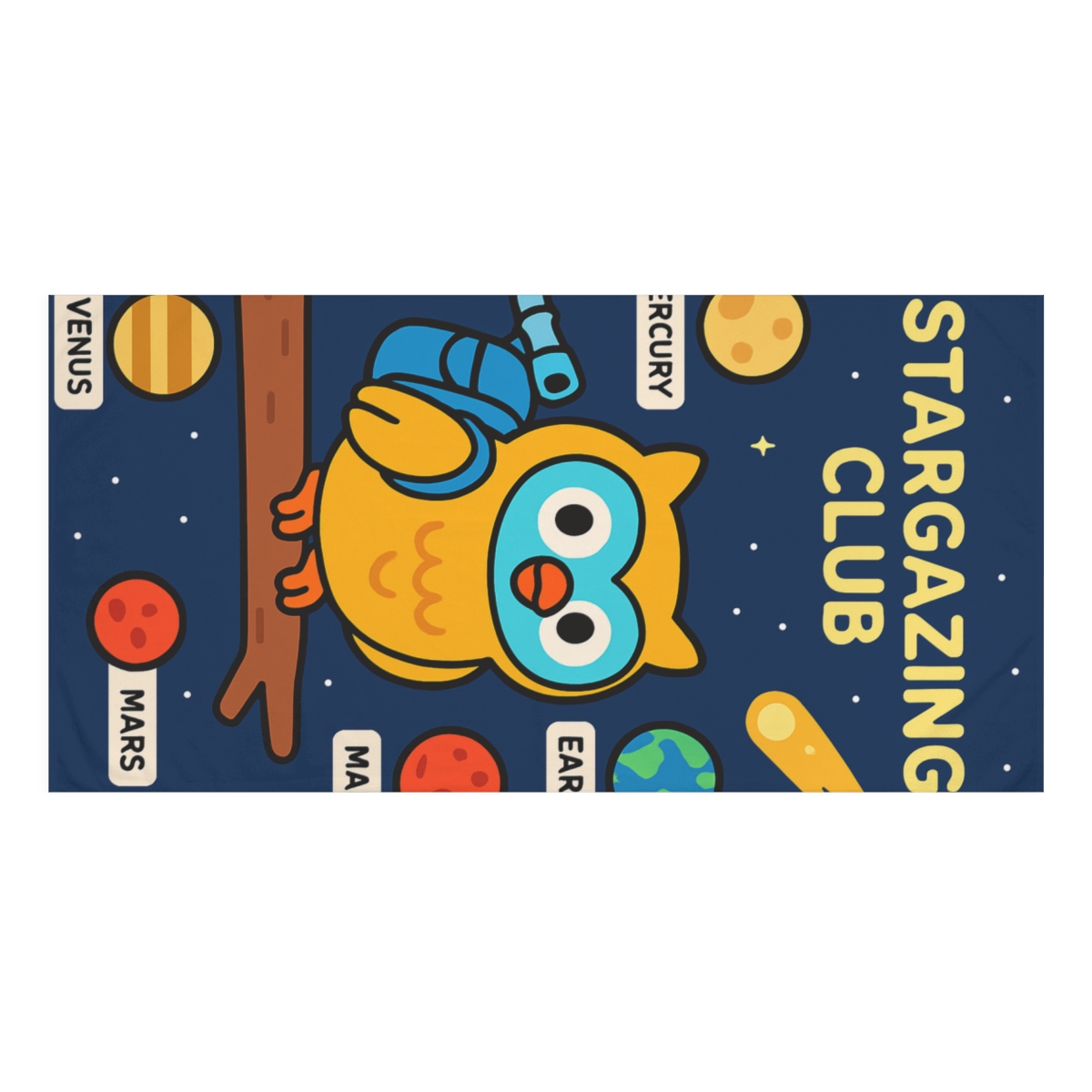 Robot Owl Astronomy Club comfortable face towels