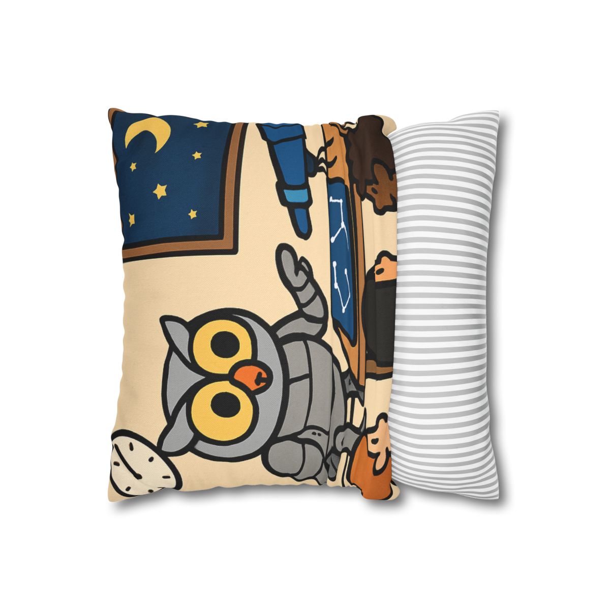 Robot Owl Telescope Workshop personalized pillow covers