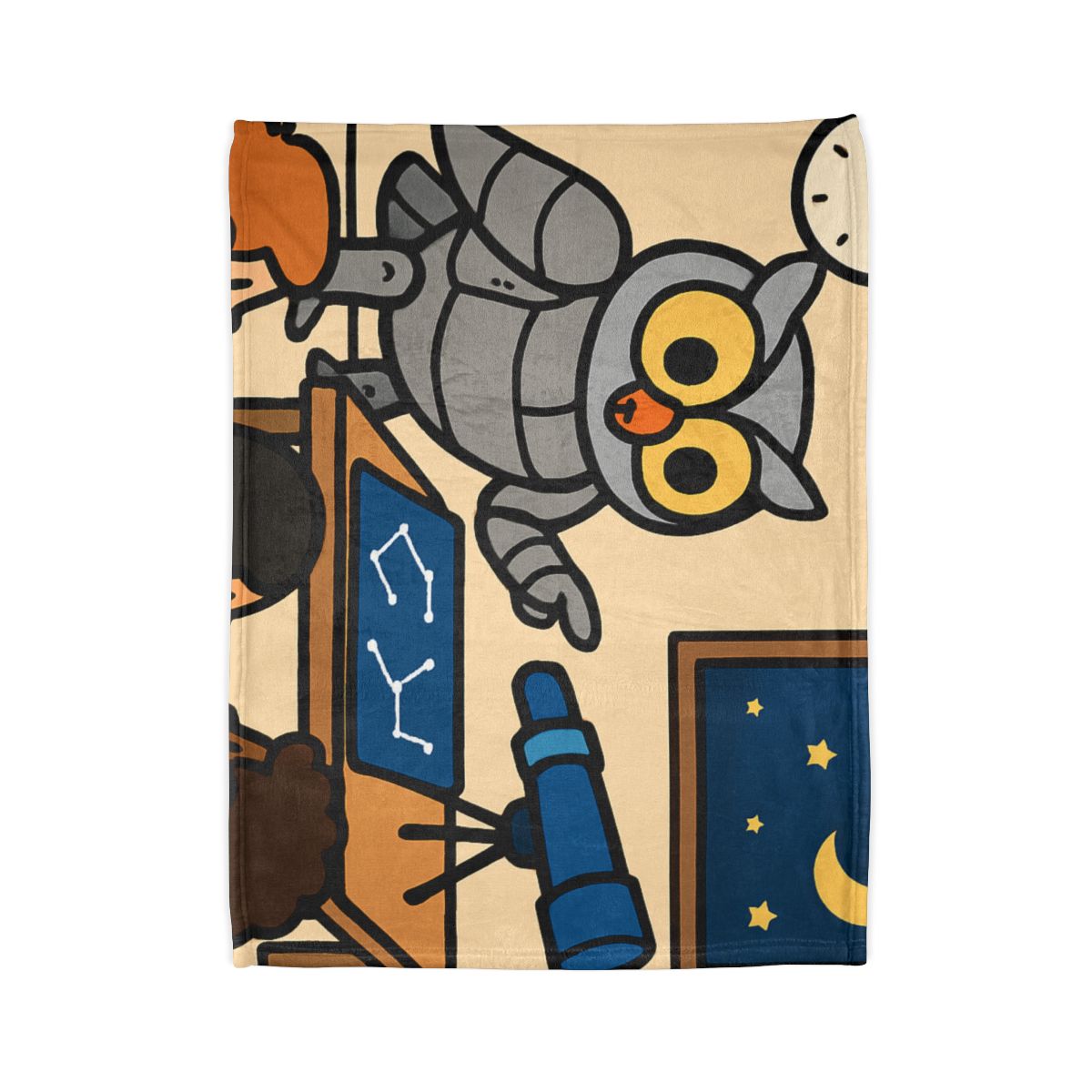 Robot Owl Telescope Workshop warm winter blankets