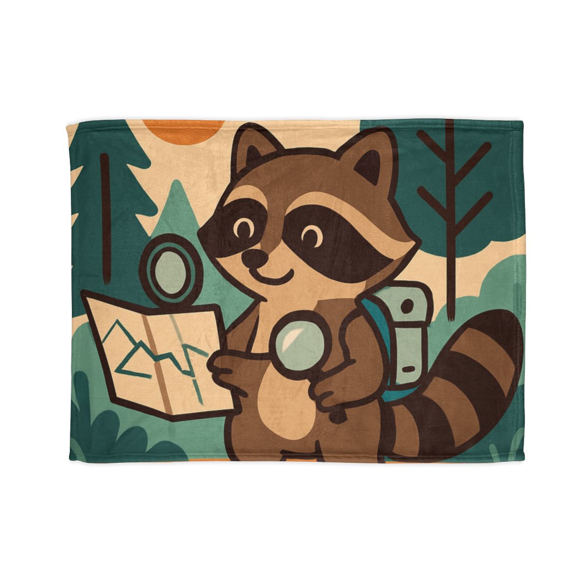 Robot Ranger Raccoon personalized cozy blankets
