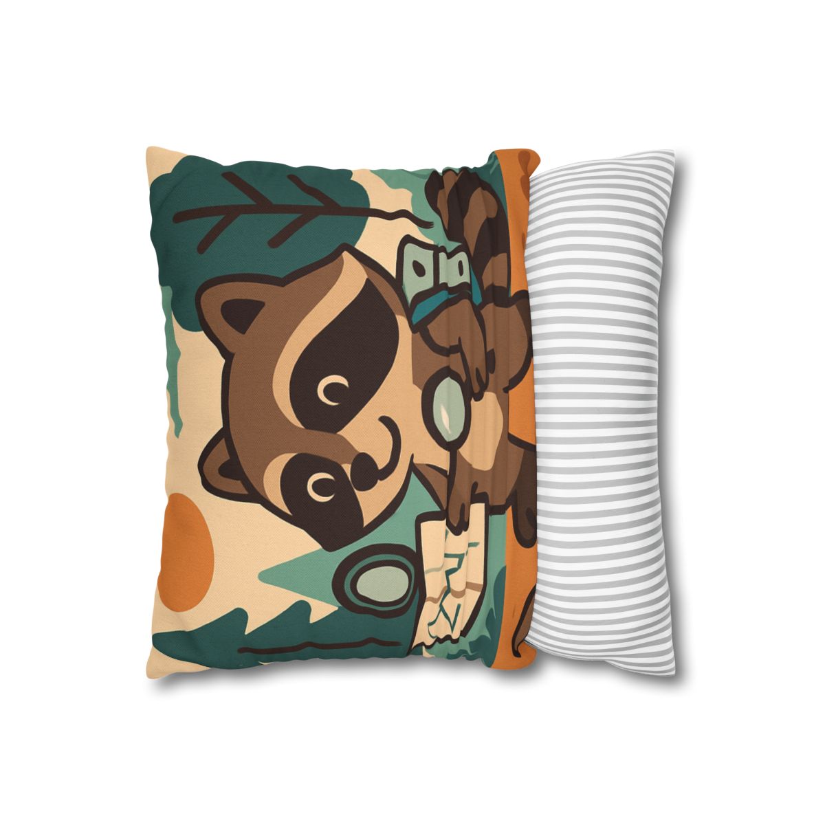 Robot Ranger Raccoon designer print pillow cases