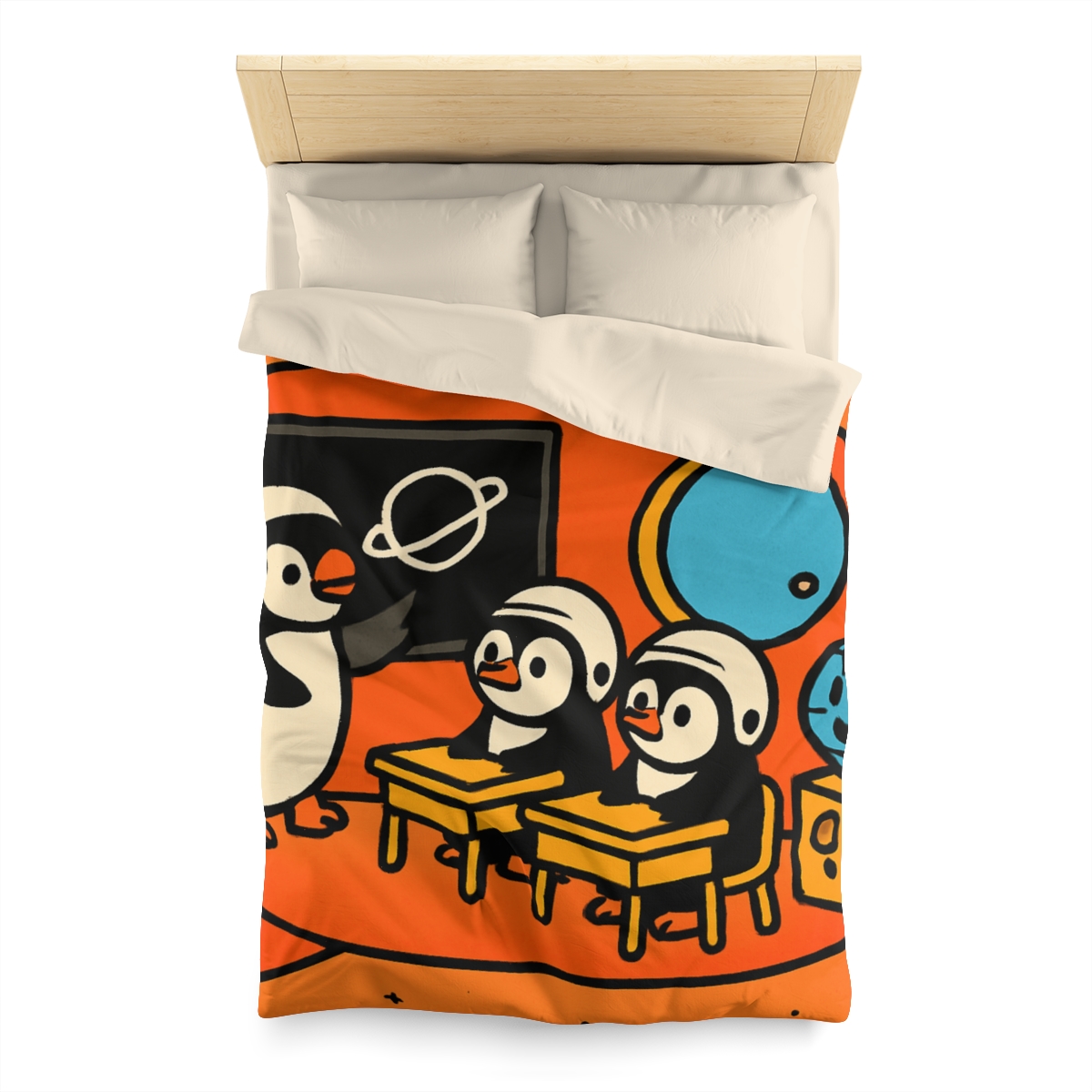 Rocket Classroom With Penguin Pilots duvets for gifts