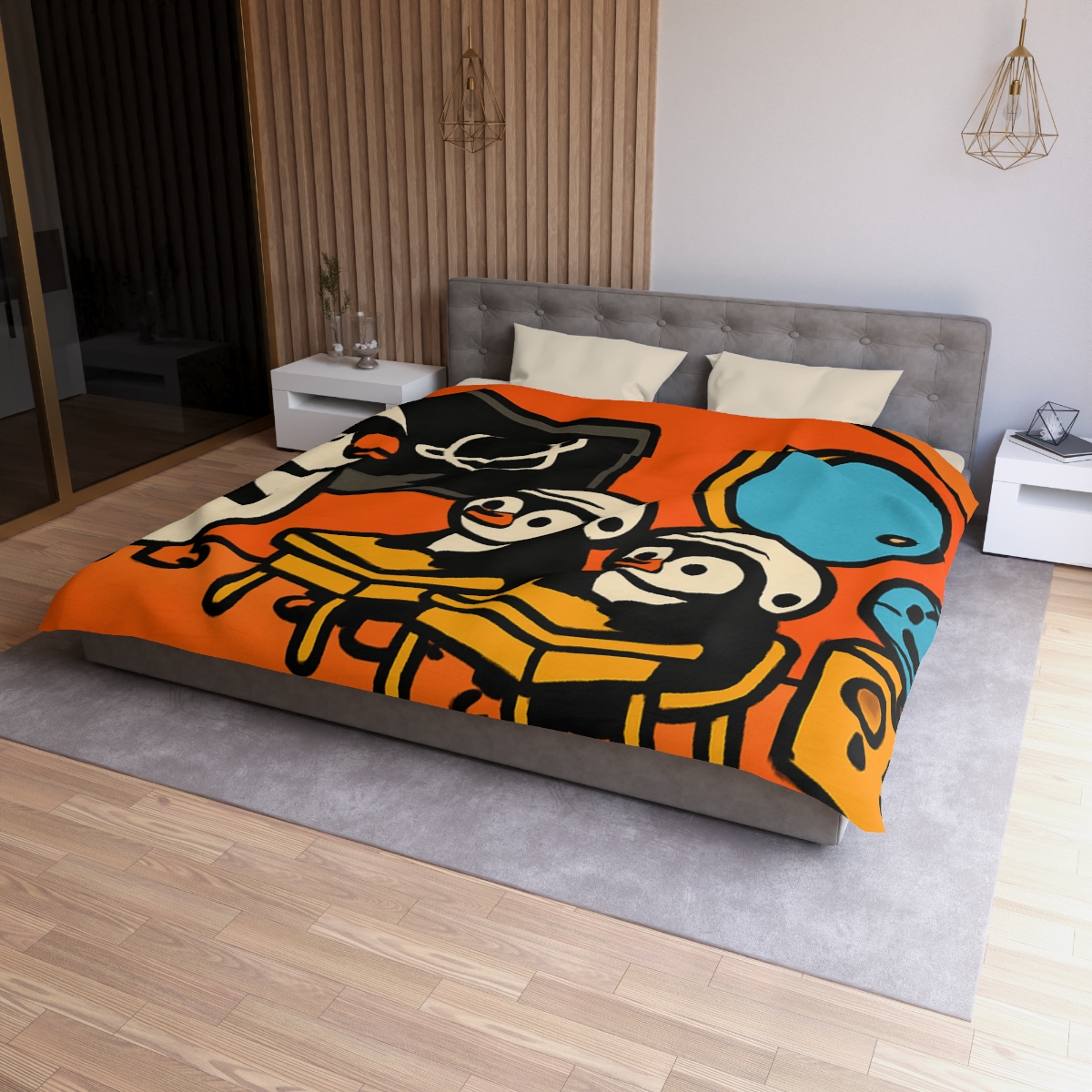 Rocket Classroom With Penguin Pilots duvets for gifts