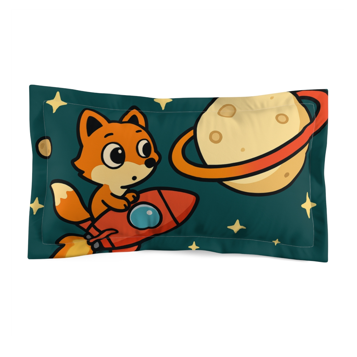 Rocket Fox And The Ringed Moon custom pillows