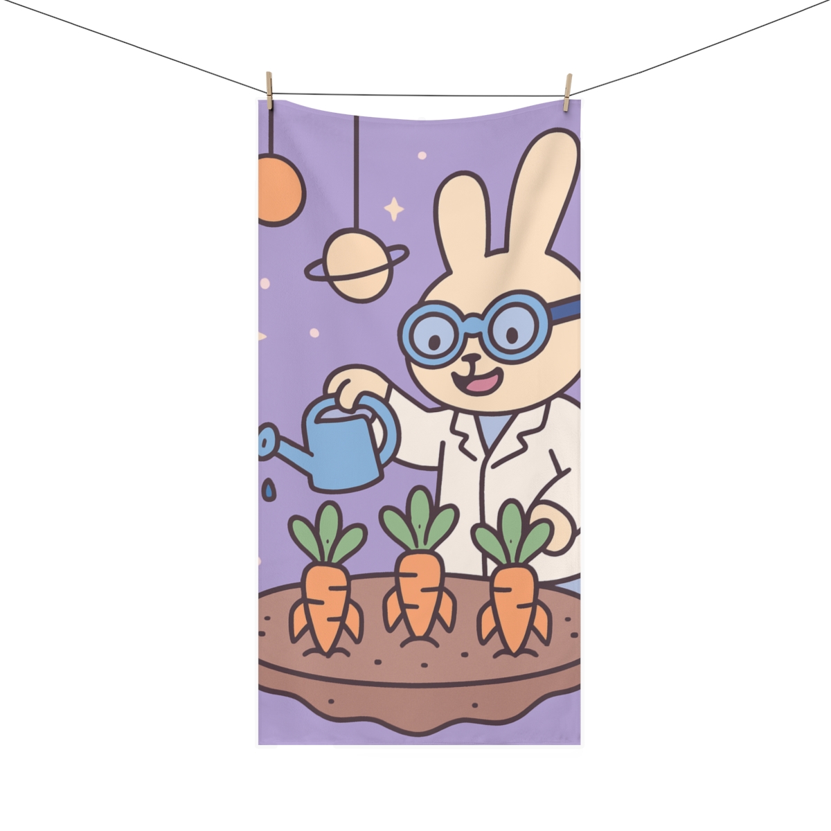 Rocket Garden Bunny Lab unique gift towels