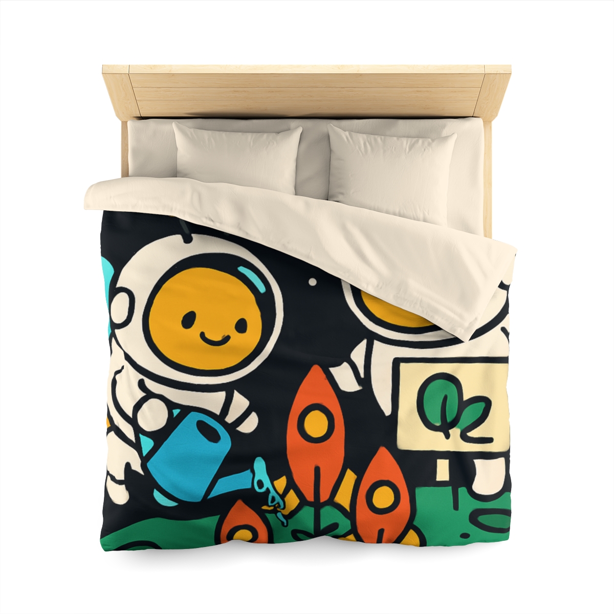 Rocket Garden Of The Bumblebee Astronauts soft comforter duvets