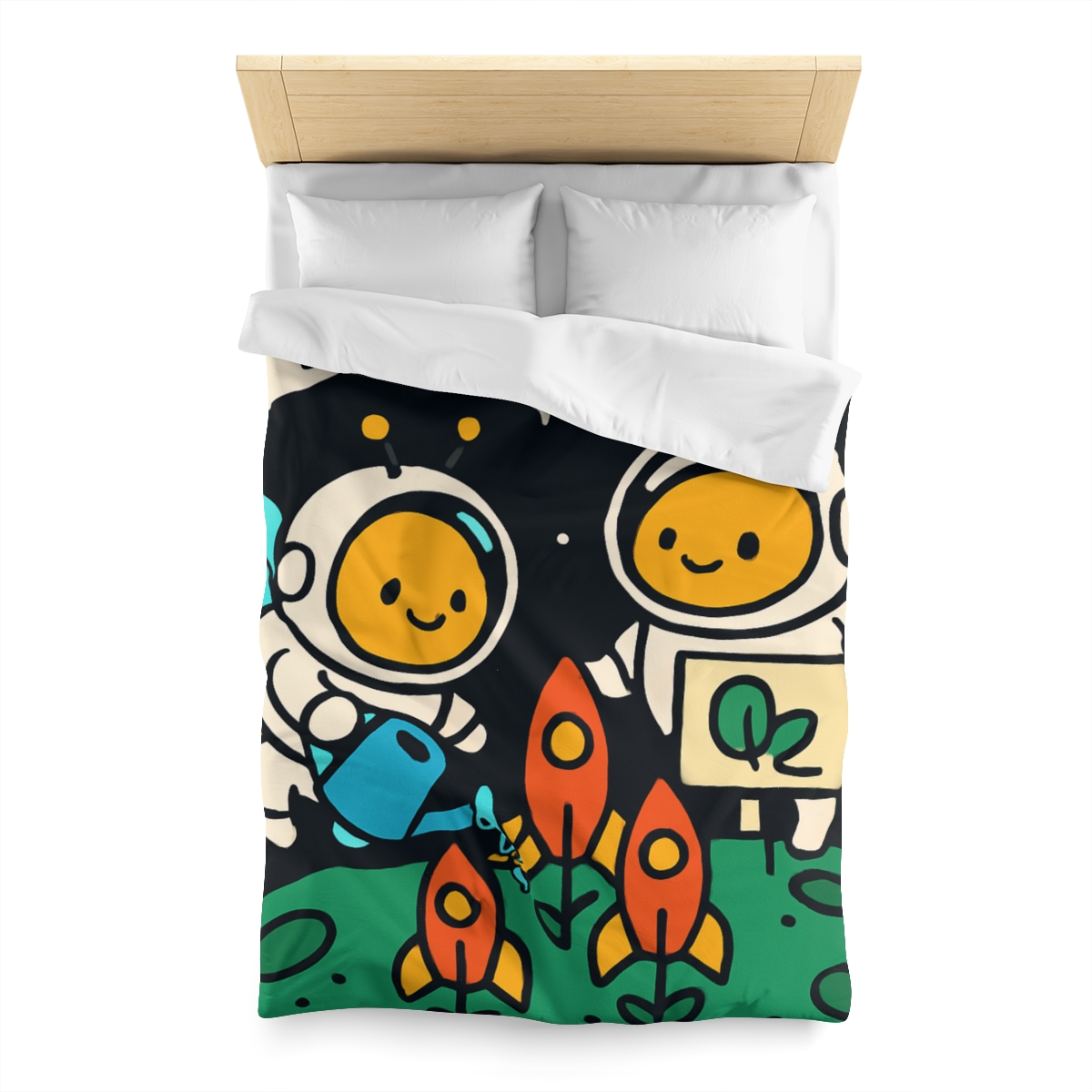 Rocket Garden Of The Bumblebee Astronauts soft comforter duvets