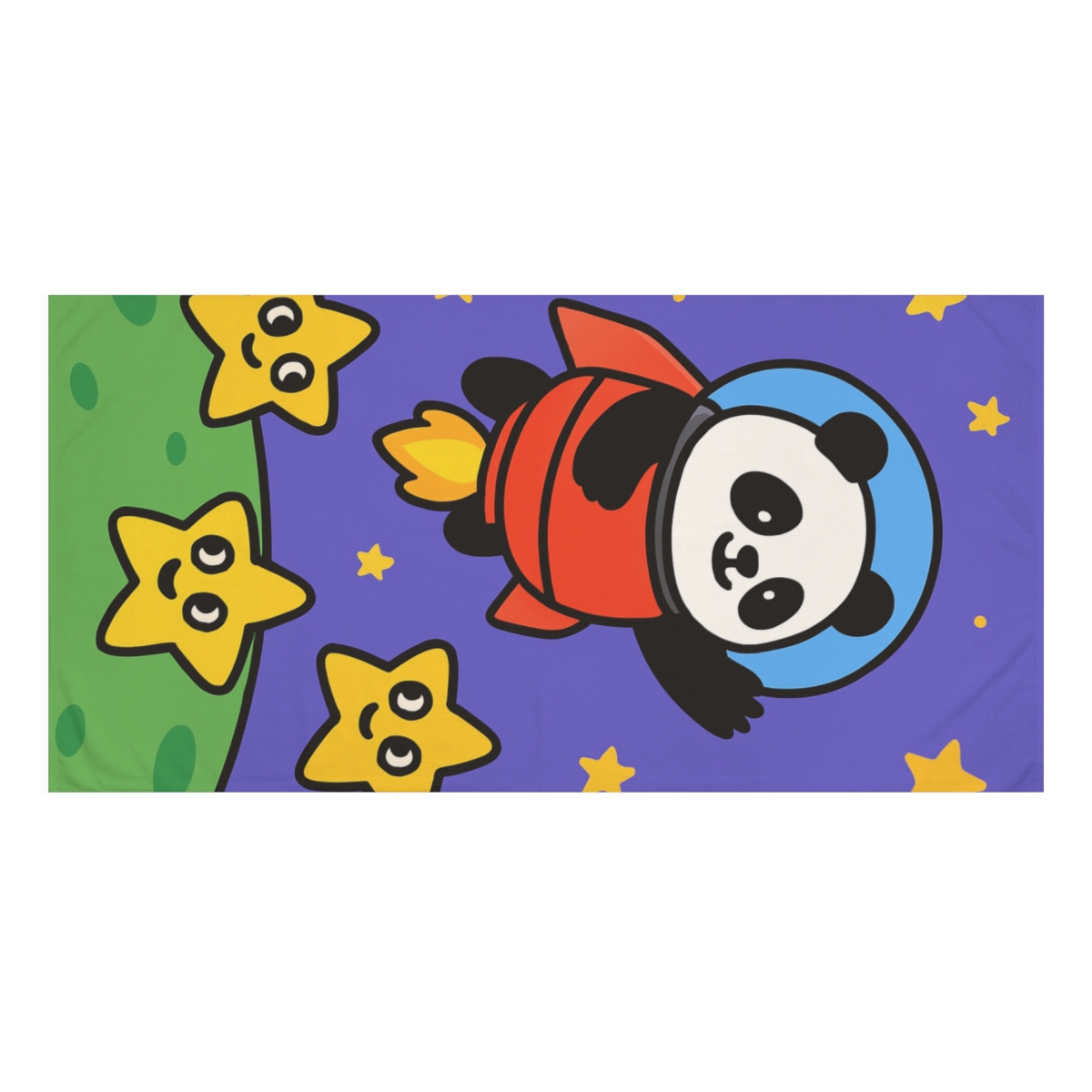 Rocket Panda Planet Patrol decorative home towelscustom towels