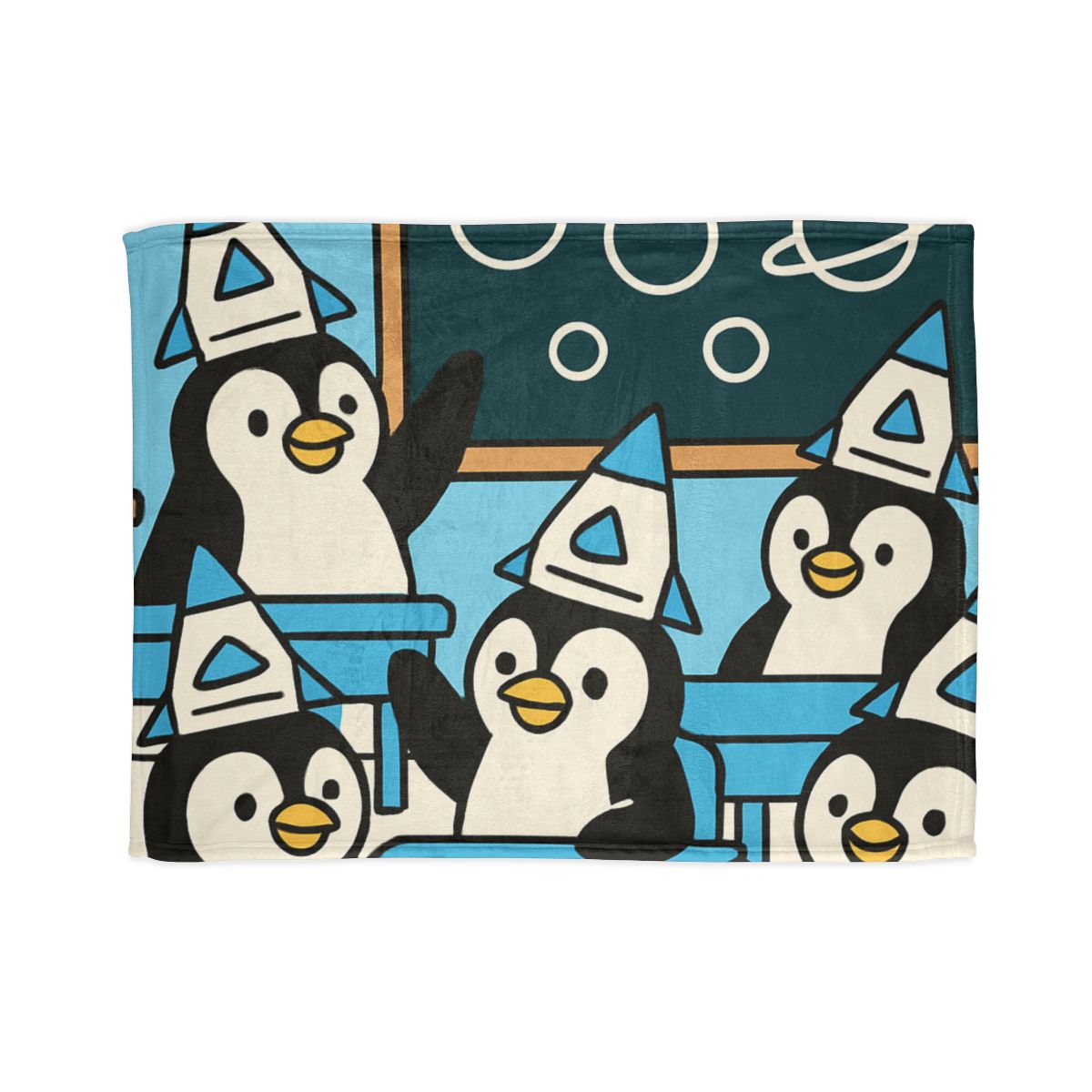 Rocket Penguin Class trendy patterned blankets