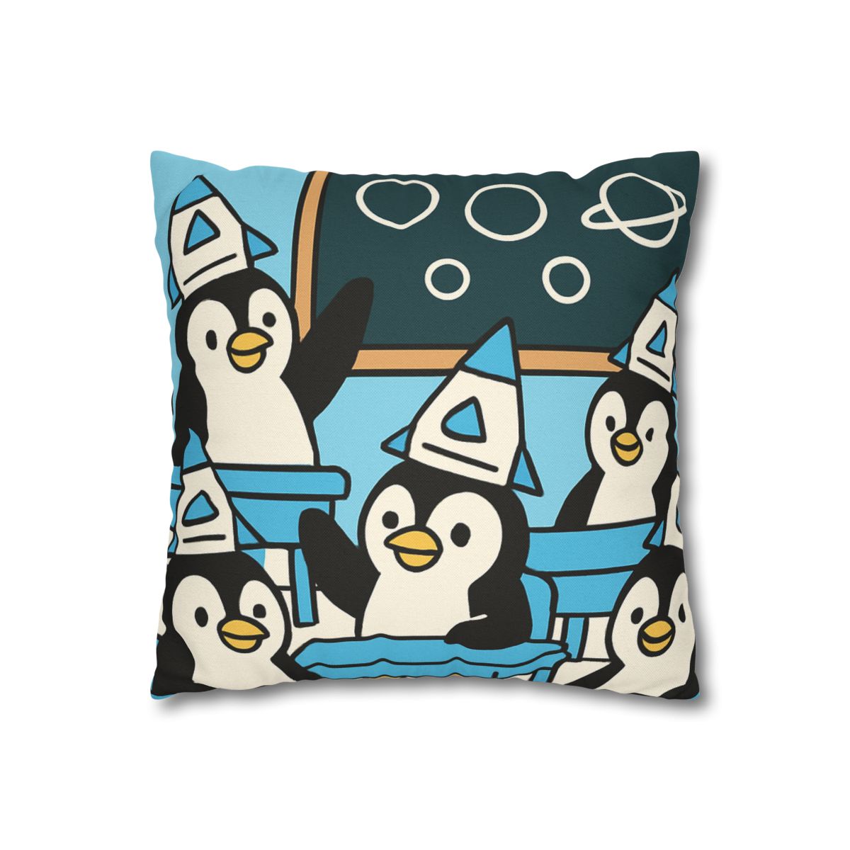 Rocket Penguin Class unique gift pillow cases