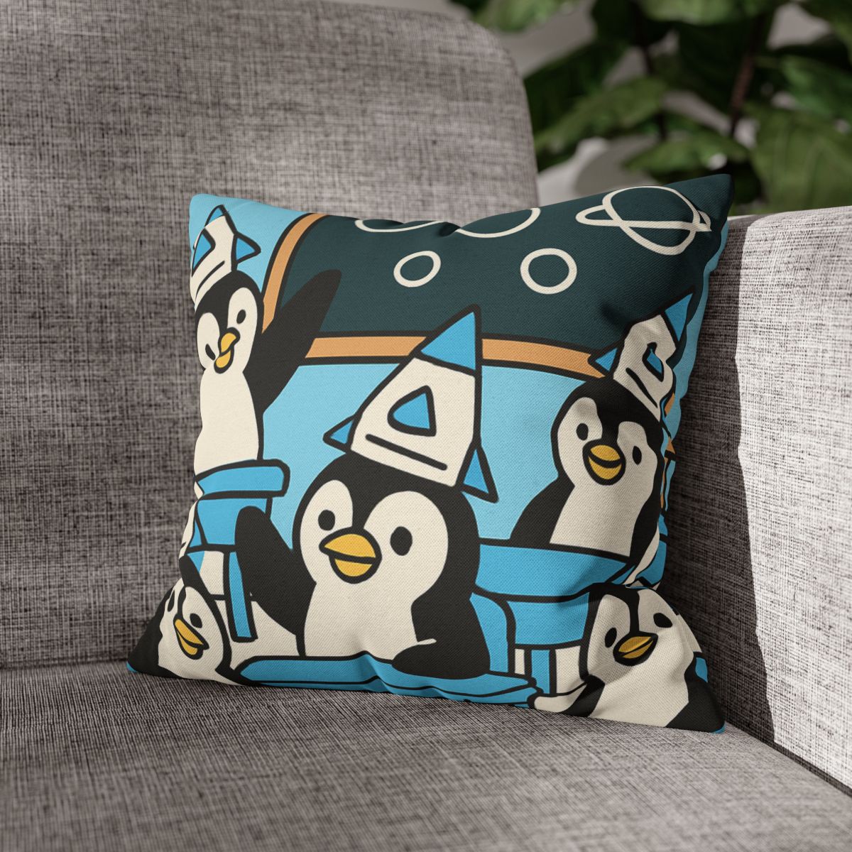 Rocket Penguin Class unique gift pillow cases