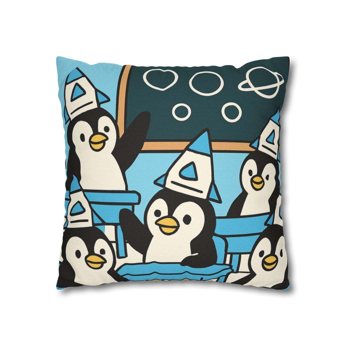 Rocket Penguin Class unique gift pillow cases