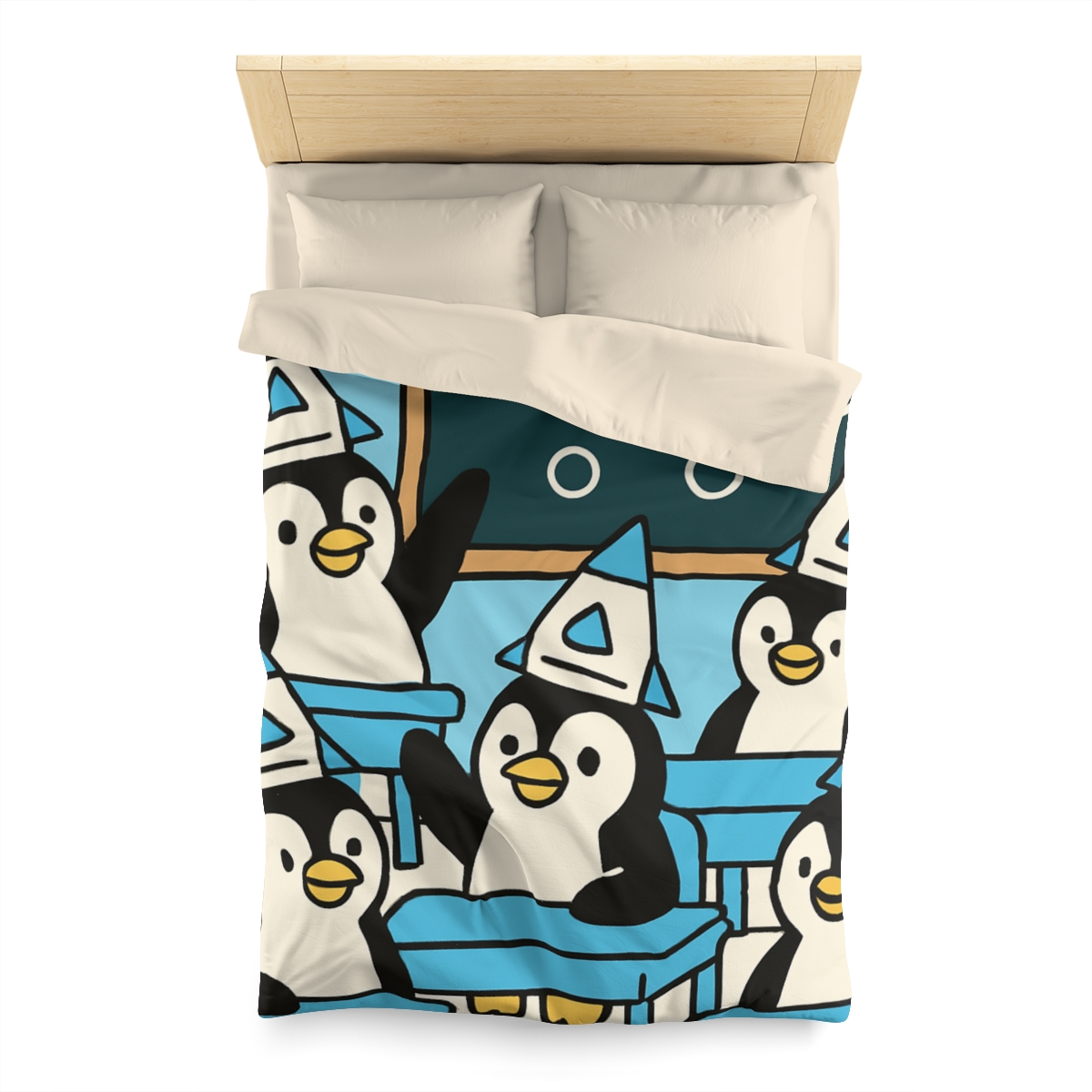 Rocket Penguin Class stylish duvet covers