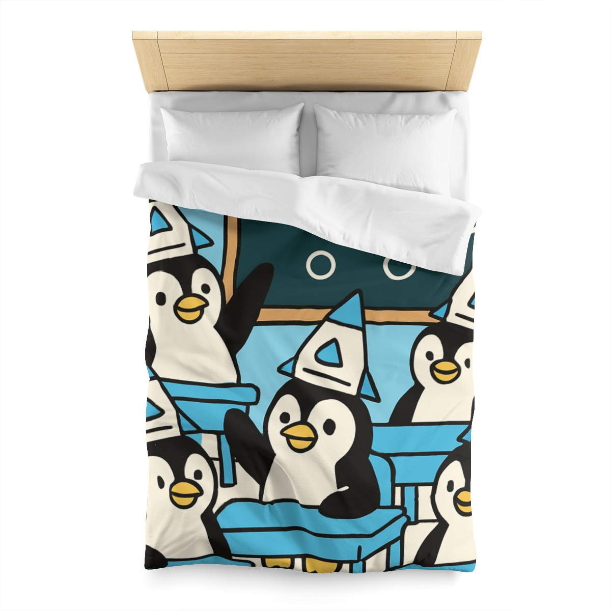 Rocket Penguin Class stylish duvet covers
