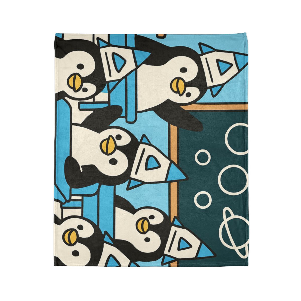 Rocket Penguin Class trendy patterned blankets