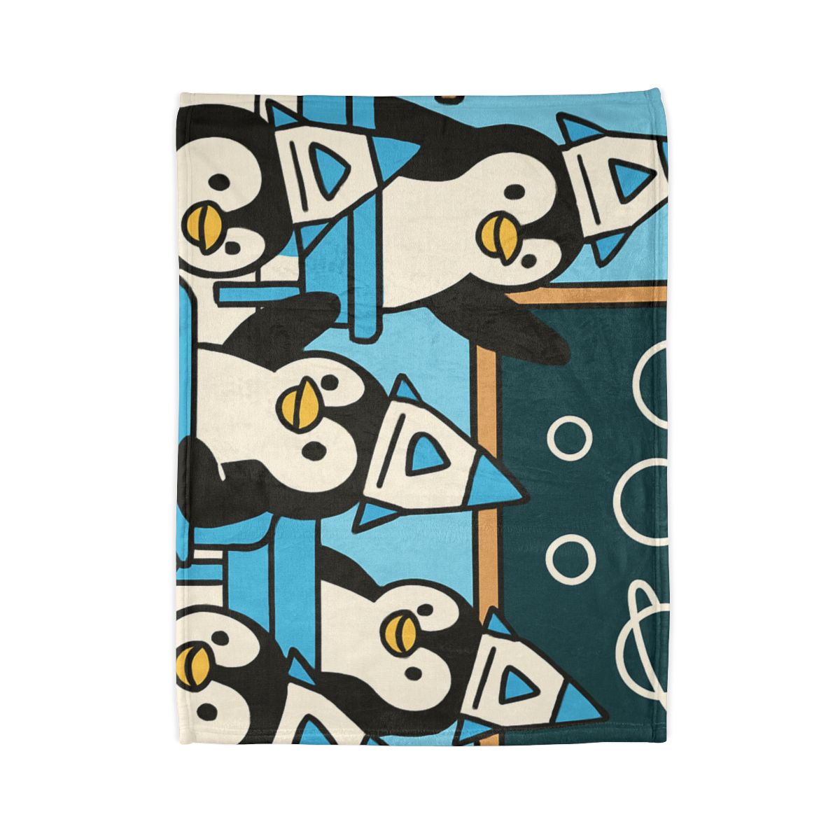 Rocket Penguin Class trendy patterned blankets