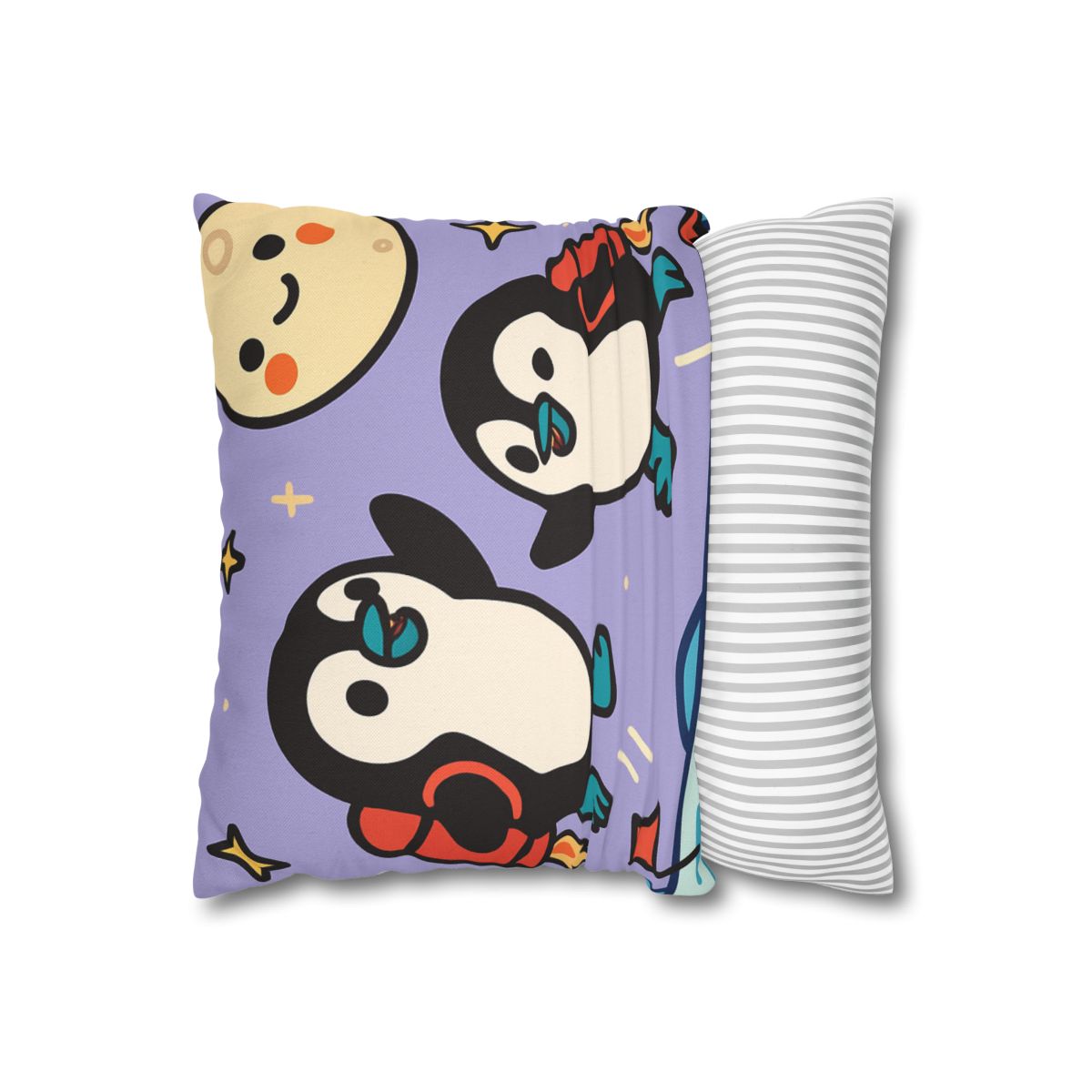 Rocket Penguin Explorers soft cotton pillow cases