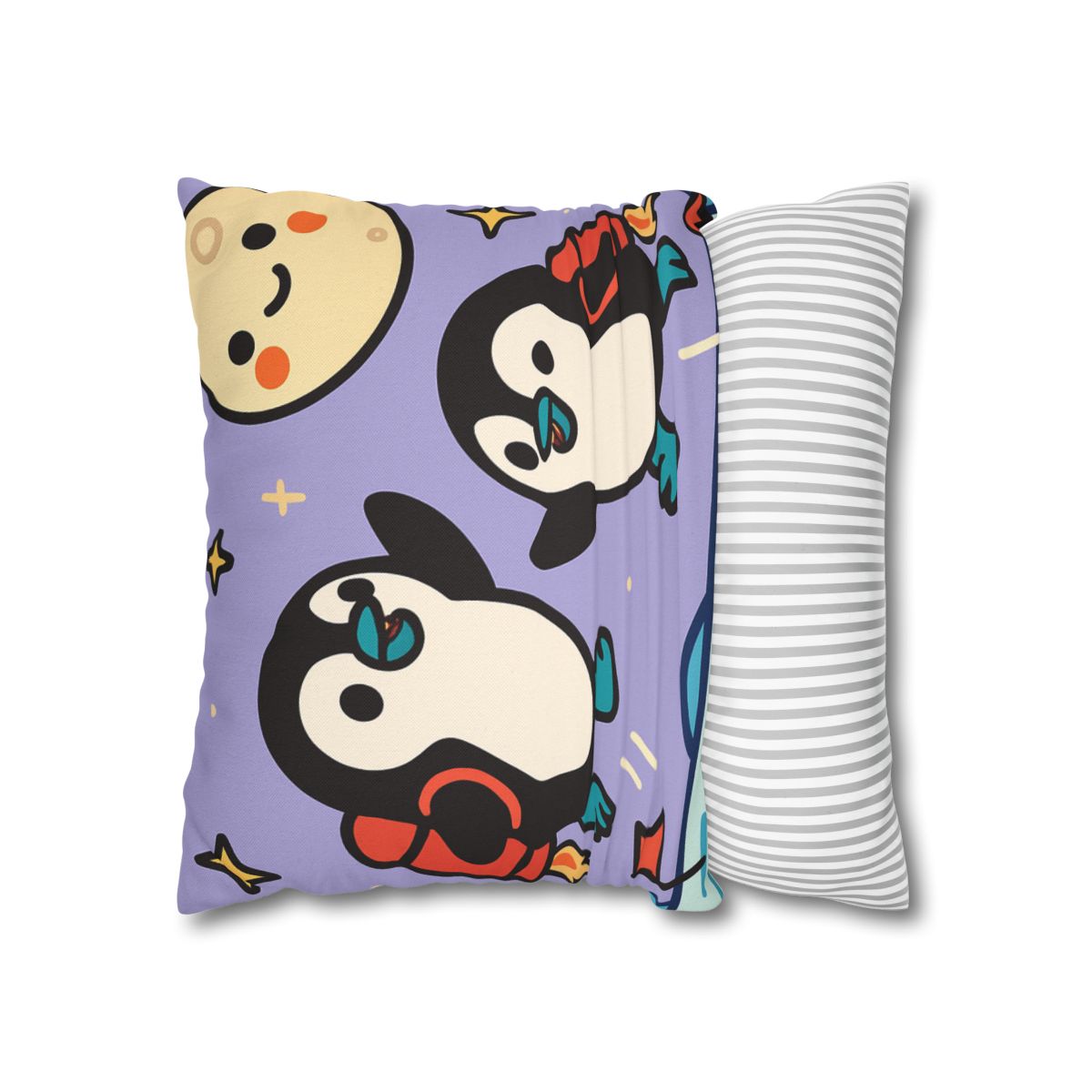 Rocket Penguin Explorers soft cotton pillow cases