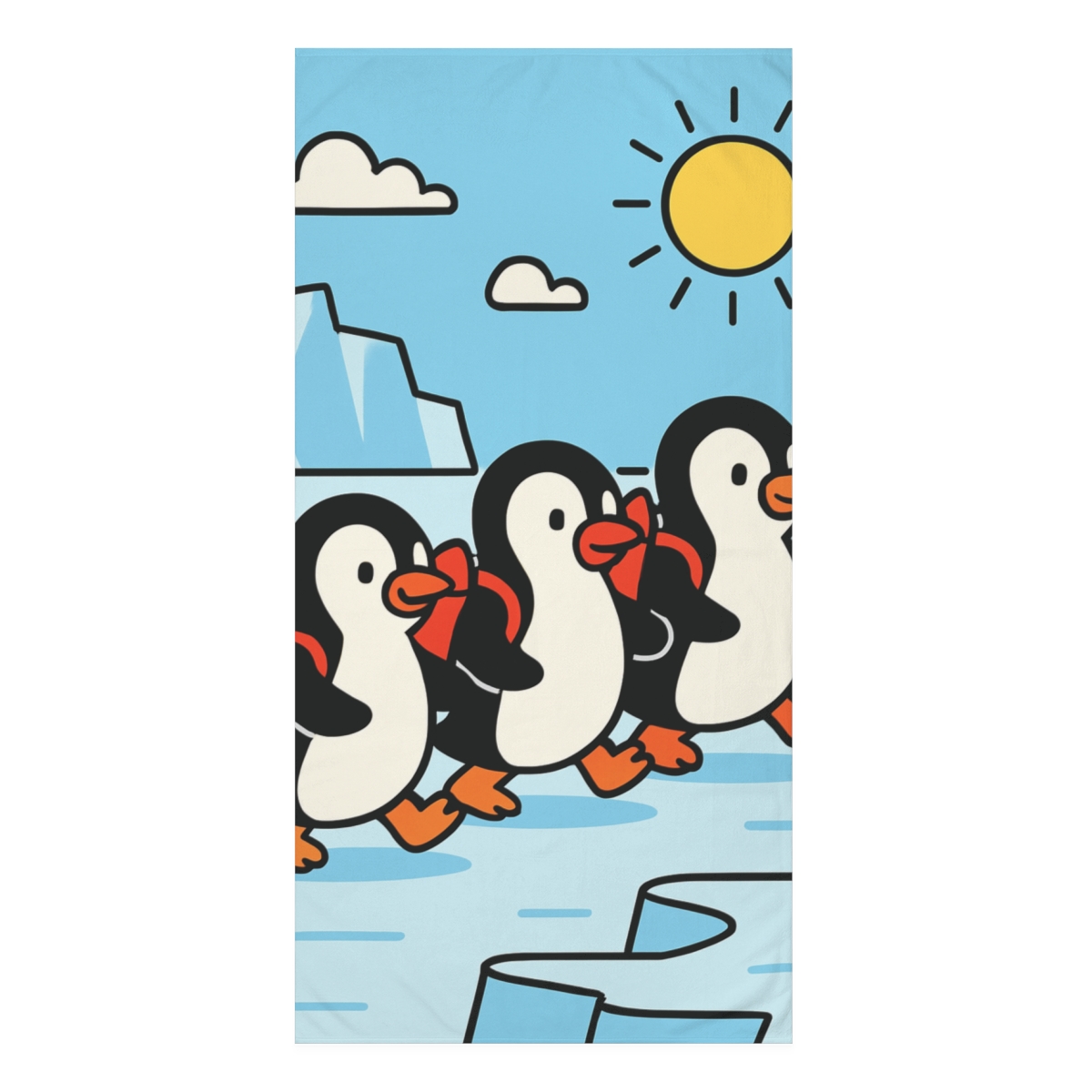 Rocket Penguin Parade unique gift towels