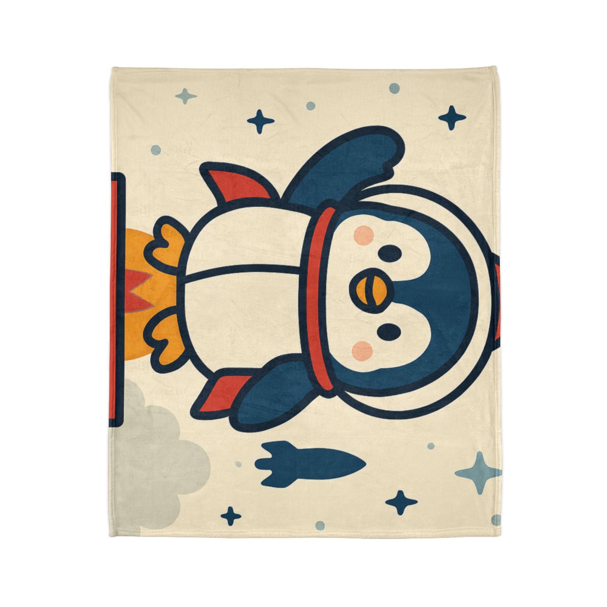 Rocket-Pilot Penguin trendy patterned blankets
