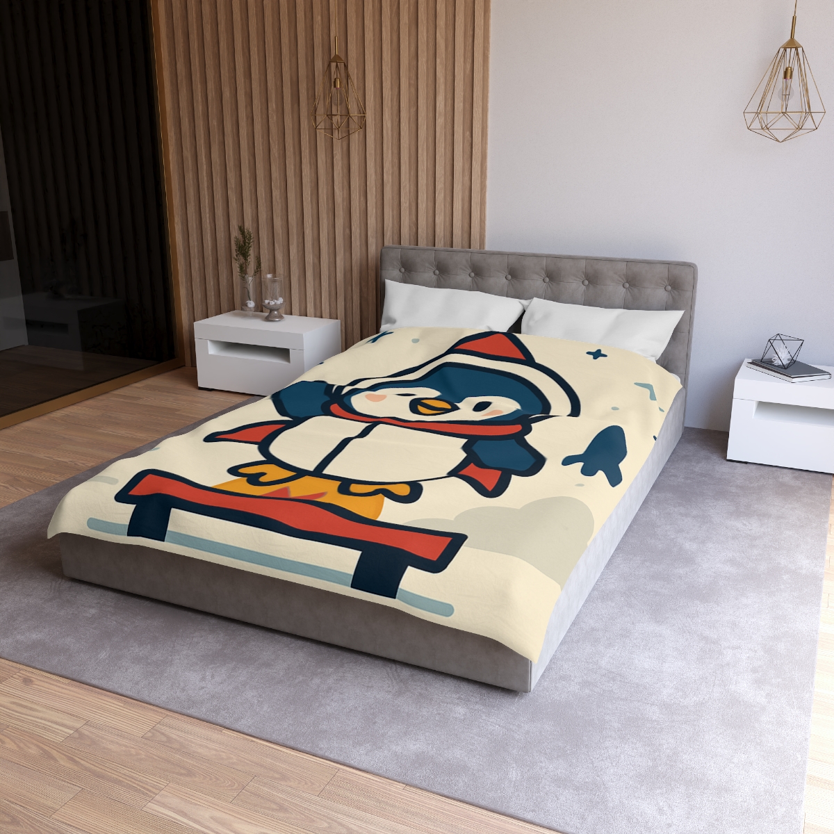 Rocket-Pilot Penguin warm winter duvets