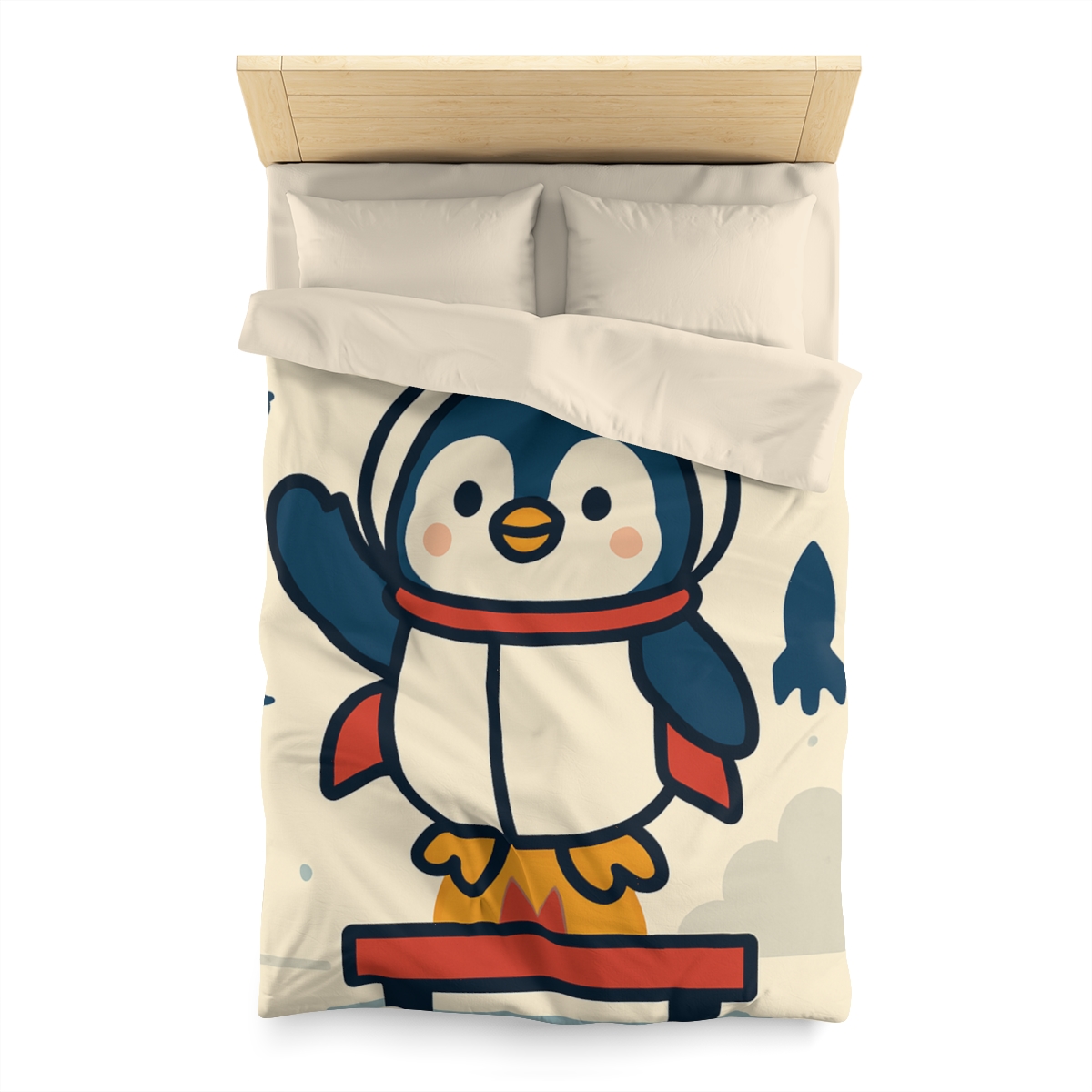 Rocket-Pilot Penguin warm winter duvets