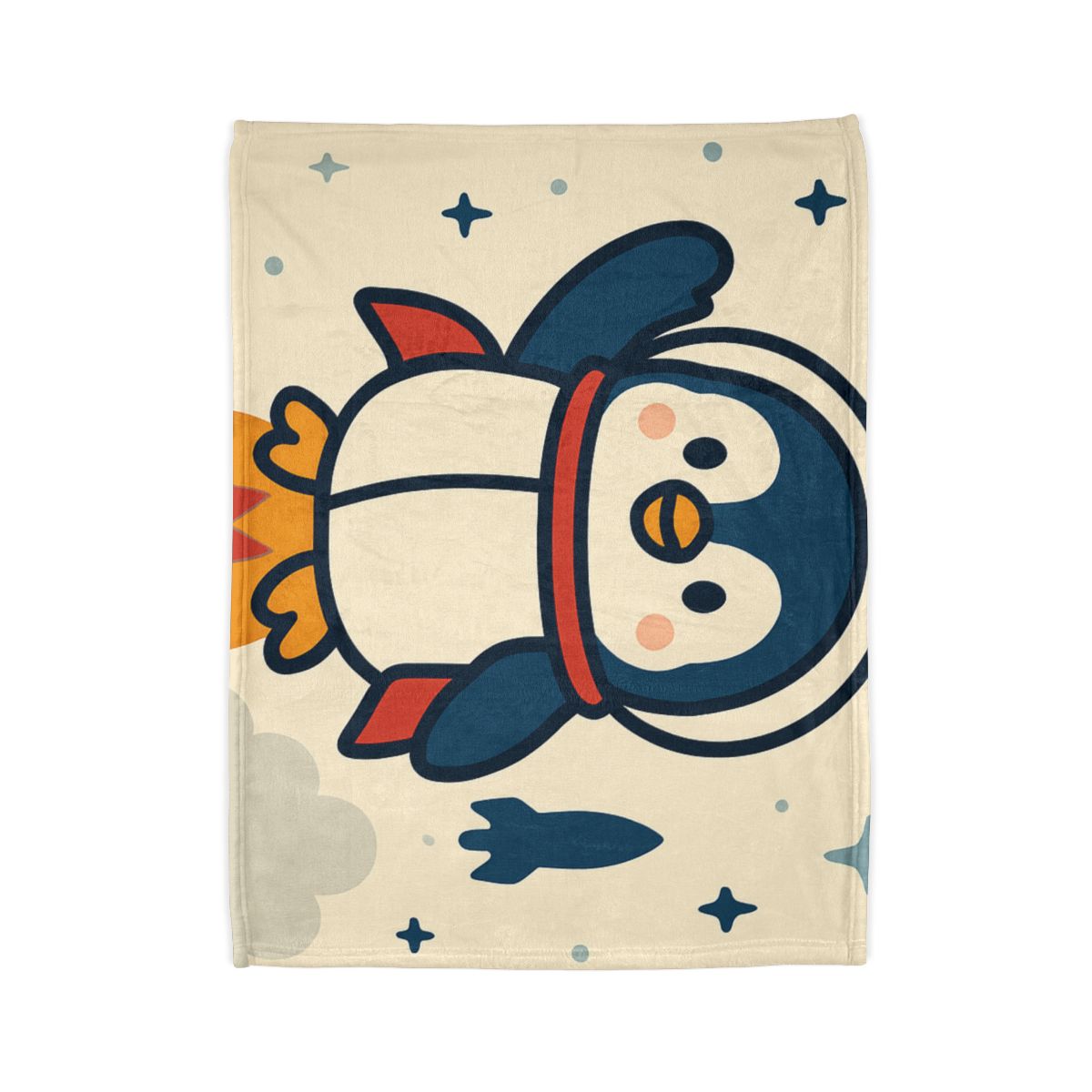 Rocket-Pilot Penguin trendy patterned blankets
