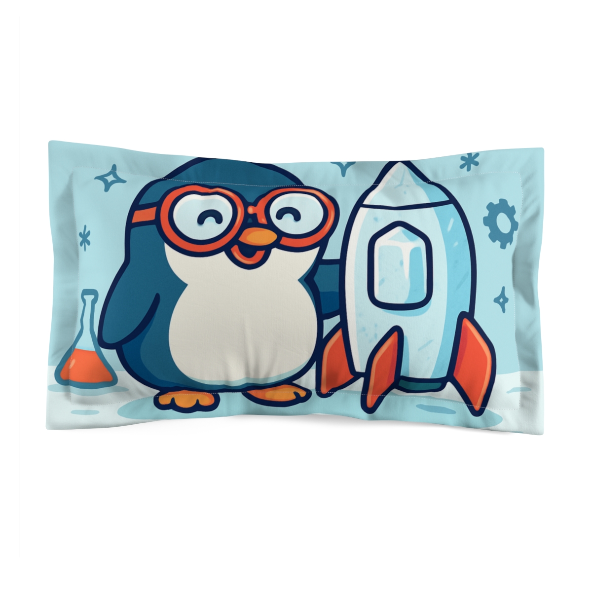 Rocket Powered Penguin Science Lab unique shape pillows