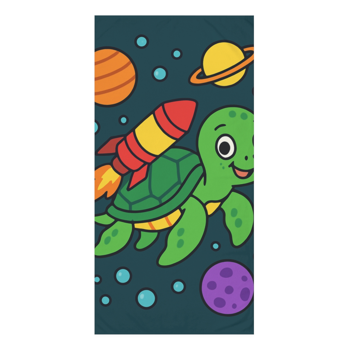 Rocket Powered Sea Turtle Adventure trendy hand towels