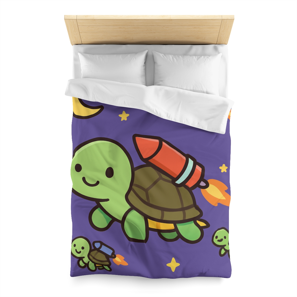 Rocket Powered Turtle Parade designer printed duvets