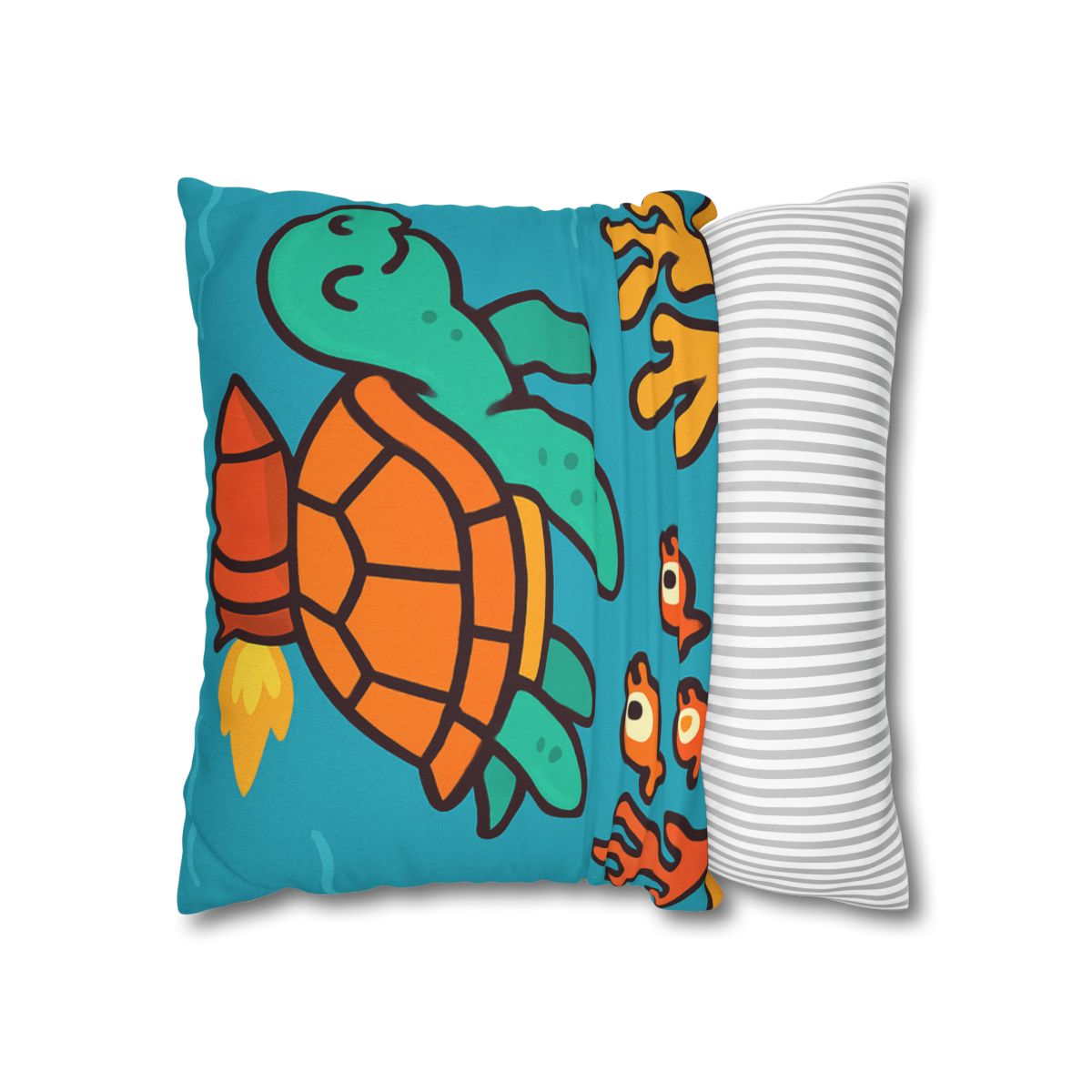 Rocket Powered Turtle Reef trendy patterned pillow cases
