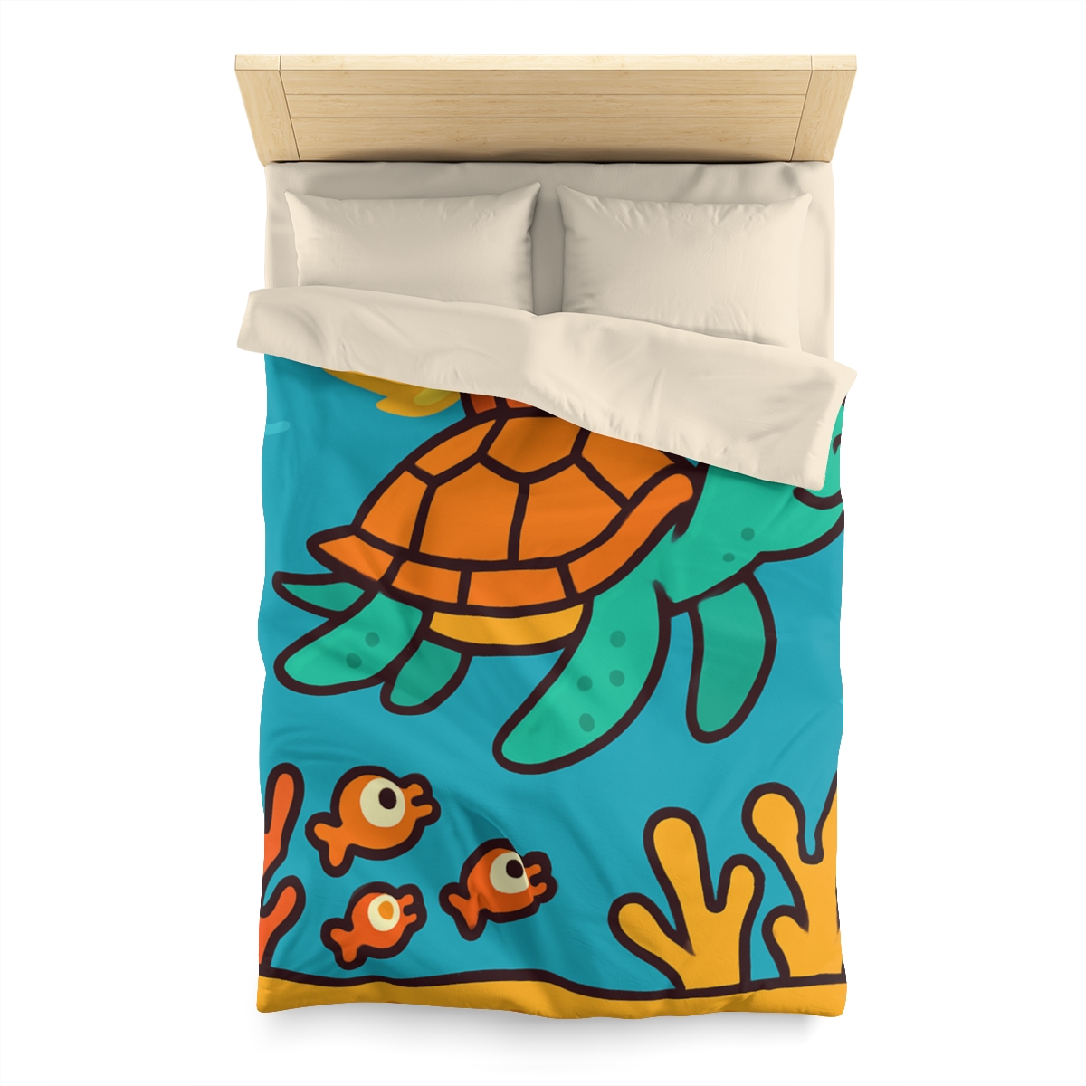Rocket Powered Turtle Reef soft comforter duvets
