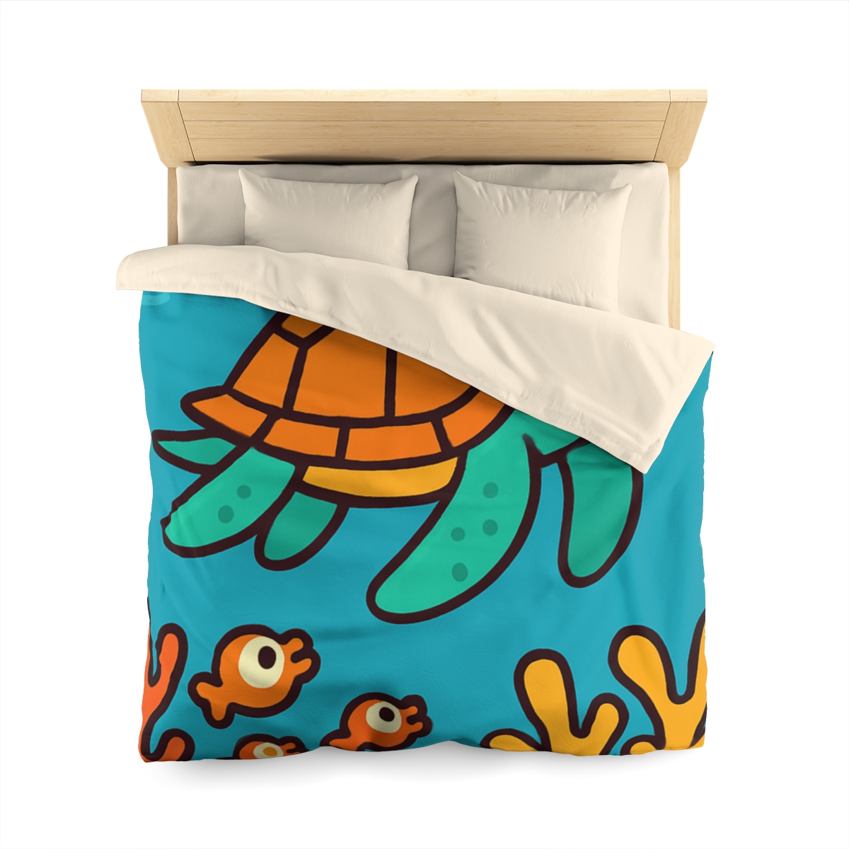 Rocket Powered Turtle Reef soft comforter duvets