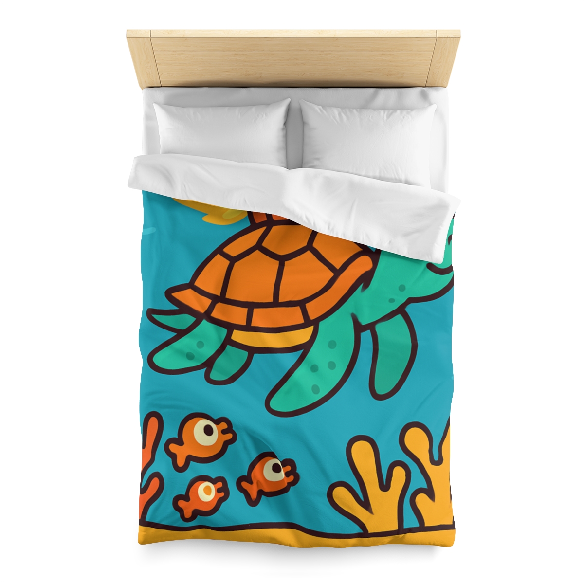 Rocket Powered Turtle Reef soft comforter duvets