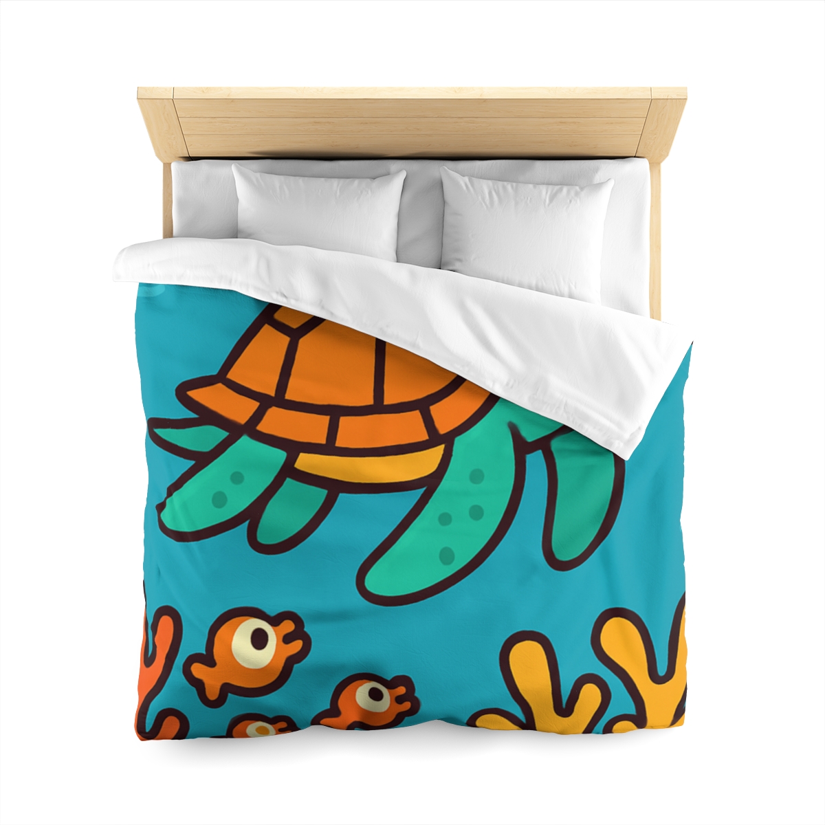 Rocket Powered Turtle Reef soft comforter duvets