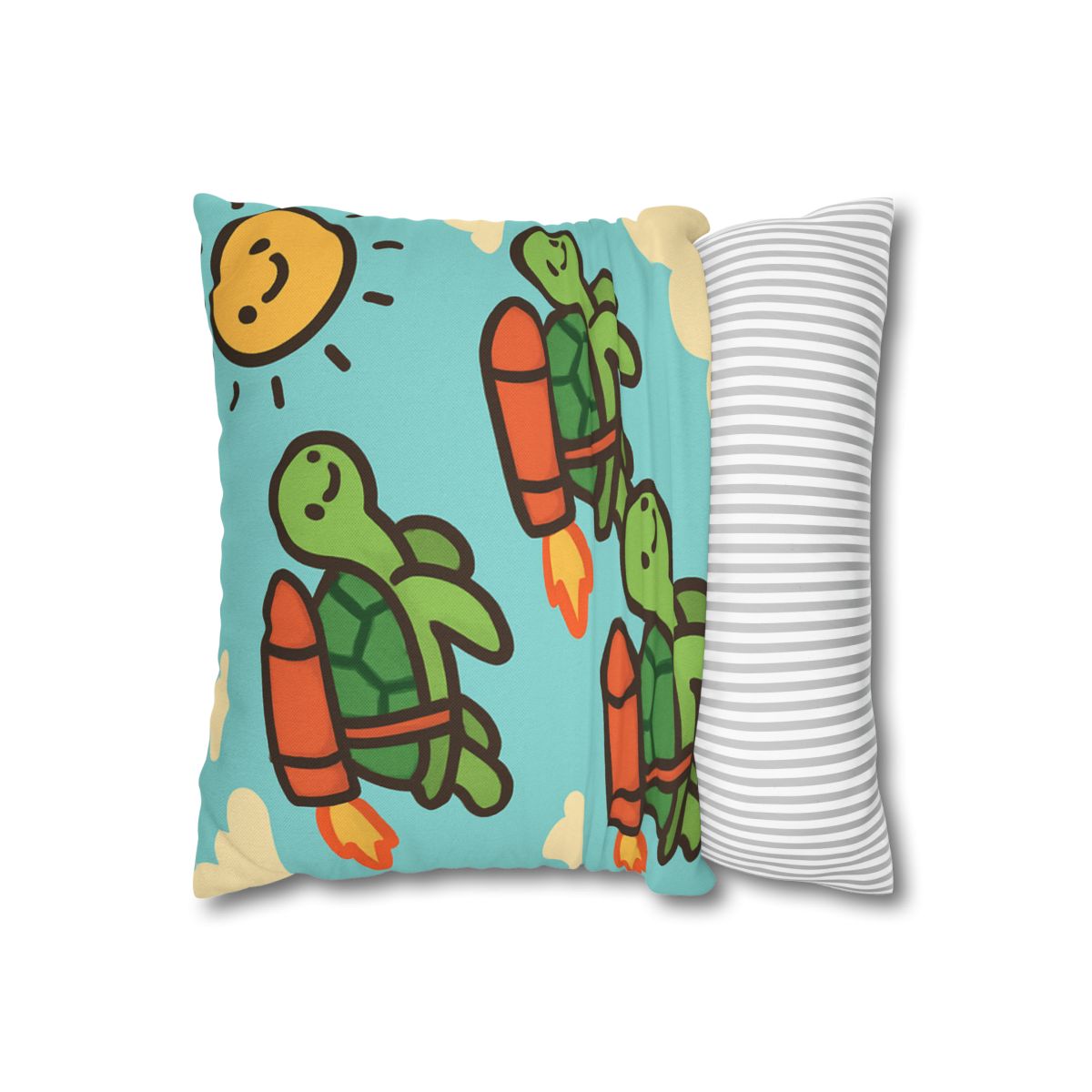 Rocket Powered Turtles comfortable bedding pillow covers