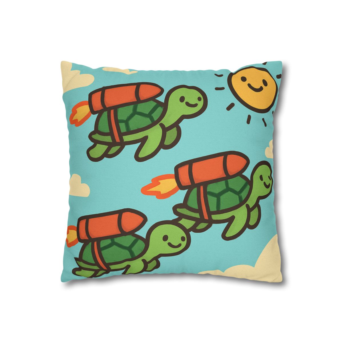 Rocket Powered Turtles comfortable bedding pillow covers