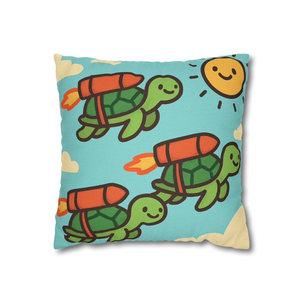 Rocket Powered Turtles comfortable bedding pillow covers