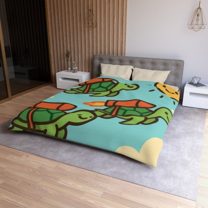 Rocket Powered Turtles soft comforter duvets