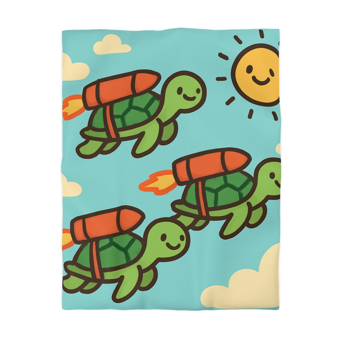 Rocket Powered Turtles soft comforter duvets