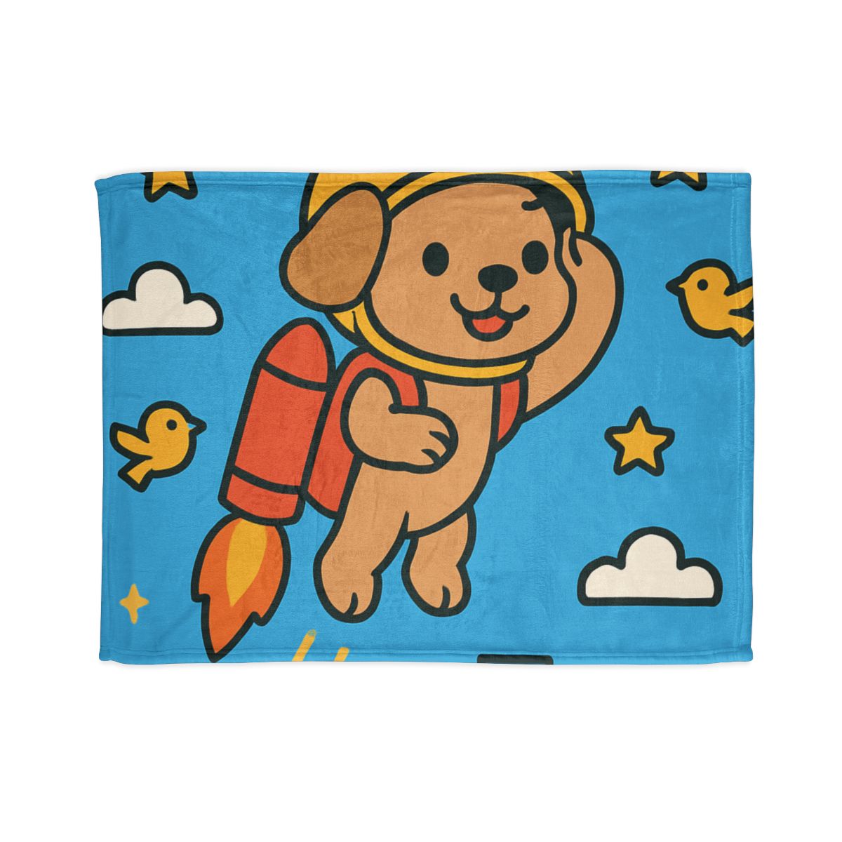 Rocket Puppy Patrol designer printed blankets