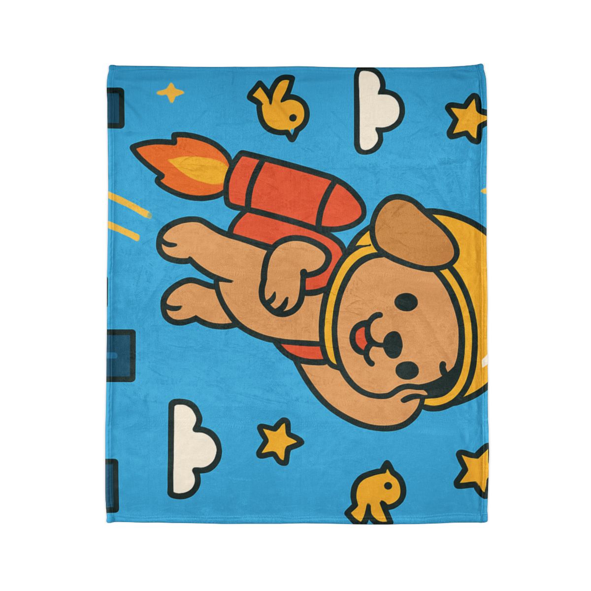 Rocket Puppy Patrol designer printed blankets